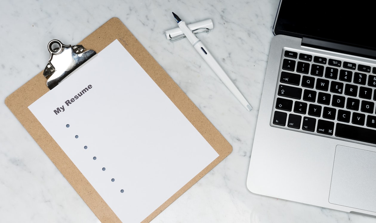 Professional resume format on a desk for 2026 job seekers